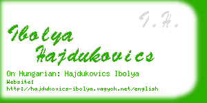 ibolya hajdukovics business card